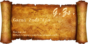 Gazsi Zsófia névjegykártya