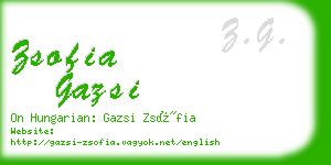 zsofia gazsi business card